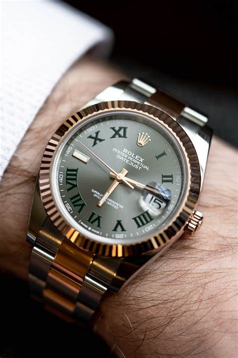 rolex wimbledon datejust 41 gold